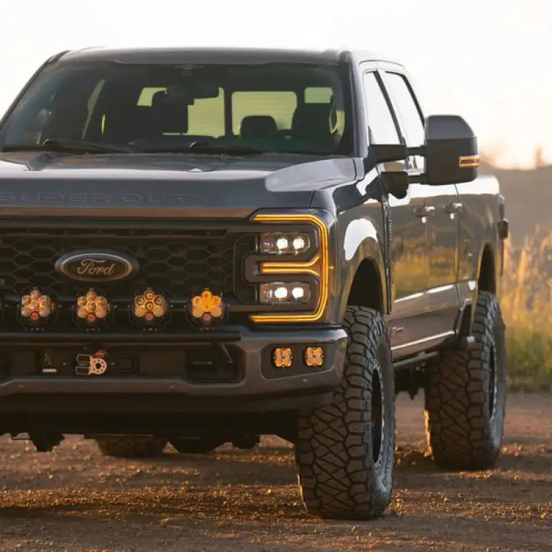 AlphaRex 23-26 Ford F-250 SD NOVA LED Proj Headlights Blk w/Activ Light/Seq Signal/Switchback - AlphaRex ARX880895
