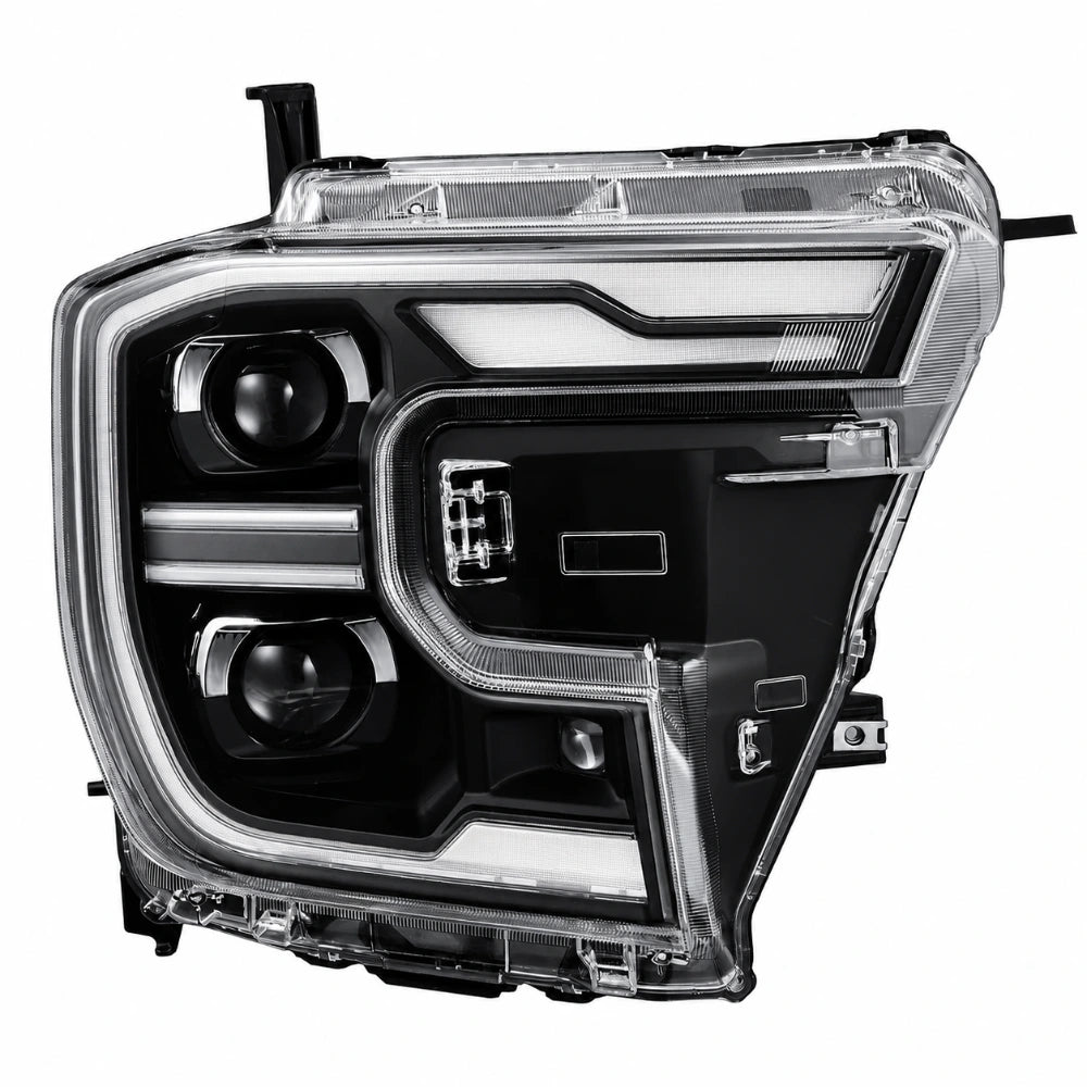 AlphaRex 24-26 Ford Ranger LUXX LED Proj Headlights Alpha Blk w/Activ Light/Seq Signal/Switchback - AlphaRex 880902