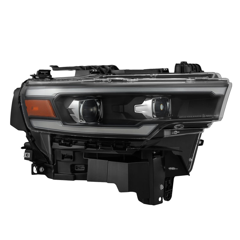 AlphaRex 25-26 Dodge Ram 1500 Luxx LED Proj Headlights -Black w/Activ Lit/ Seq Signal/Switchbk DRL - AlphaRex 880907