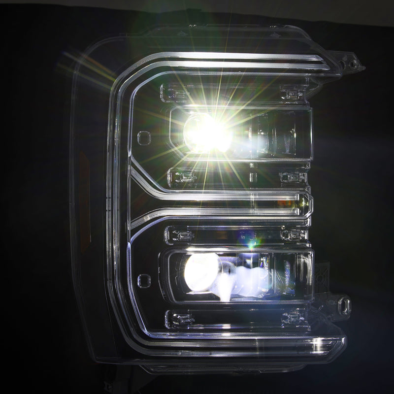 AlphaRex 880908 LUXX LED Projector Headlights for 2023-2026 Ford F-250/F-350 - Alpha-Black - AlphaRex ARX880908