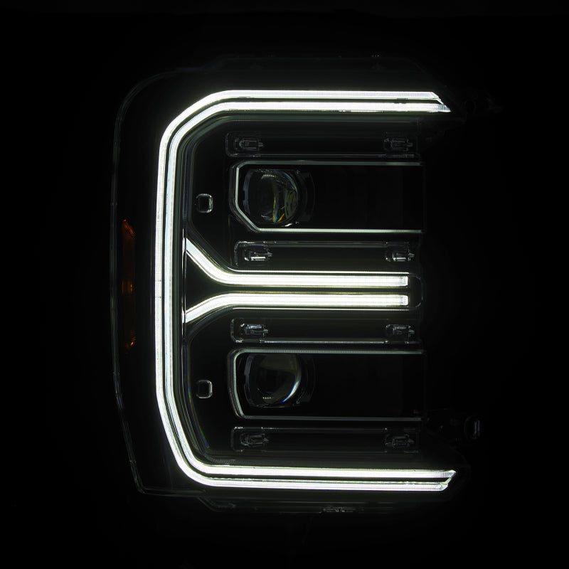 AlphaRex 880909 LUXX LED Projector Headlights for 2023-2026 Ford F-250/F-350 - Black - AlphaRex ARX880909