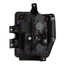 Load image into Gallery viewer, Rear housing of AlphaRex Ford Super Duty headlight showing bulb access and wiring
