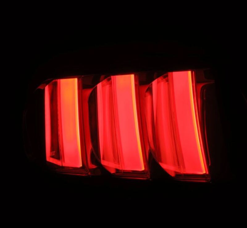 Black clear AlphaRex tail light upgrade for 2015-2023 Ford Mustang
