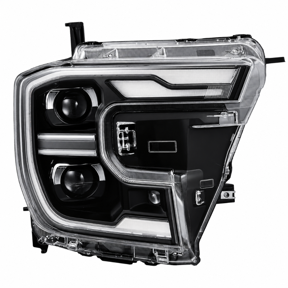 AlphaRex 24-26 Ford Ranger LUXX LED Proj Headlights Alpha Blk w/Activ Light/Seq Signal/Switchback - AlphaRex 880902