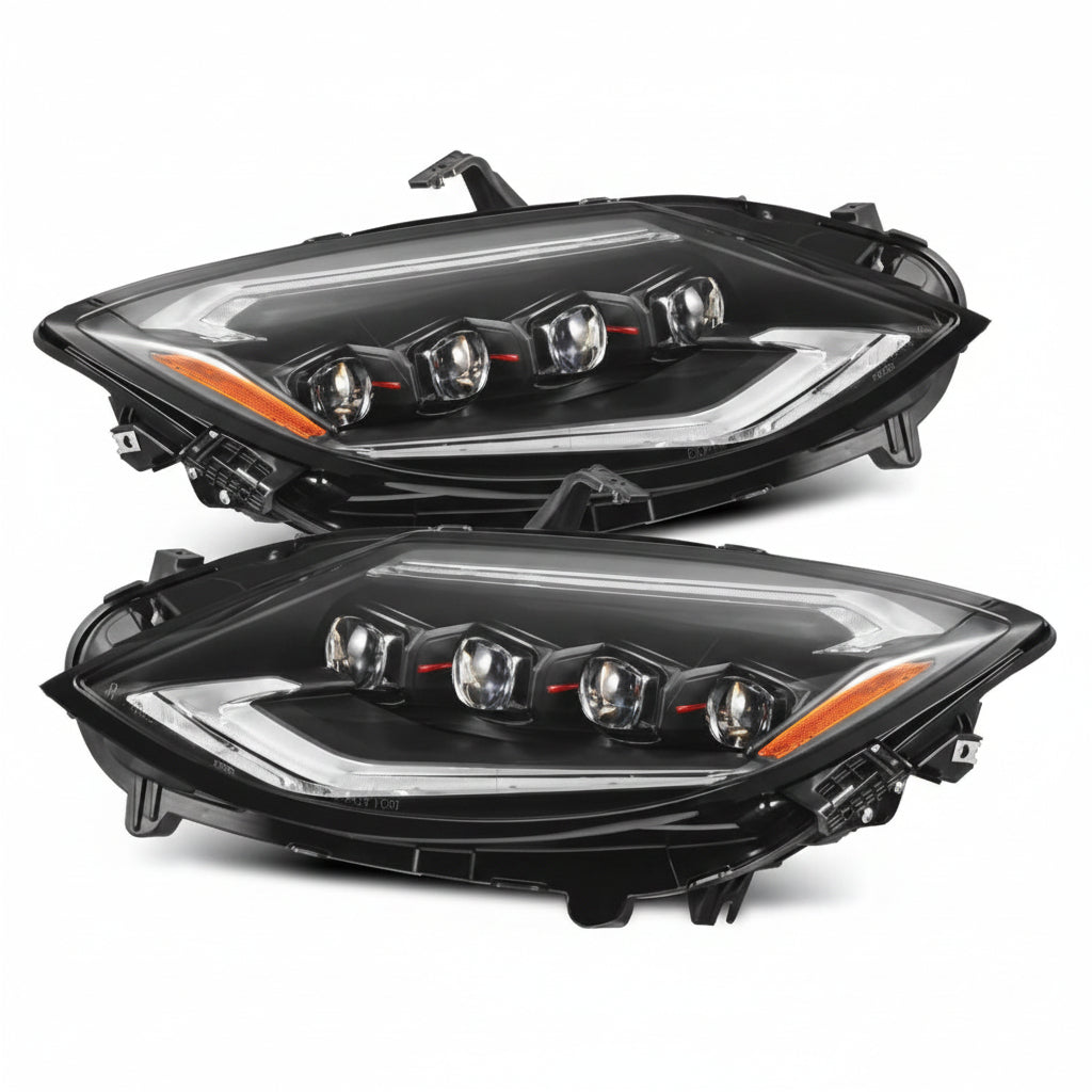 AlphaRex NOVA-Series headlight pair for 2023-2024 Nissan Z, front view of both sides