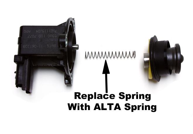Kit contents including spring, instructions, and ALTA decals
