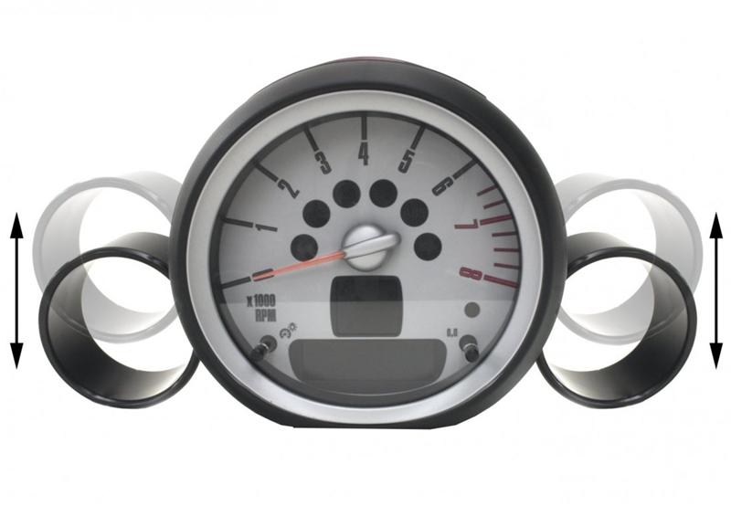 Dash integration comparison stock vs ALTA pod on R57 Convertible