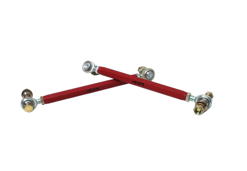 ALTA AMP-SUS-415 red adjustable rear endlinks installed on 2007 Mini Cooper S R56