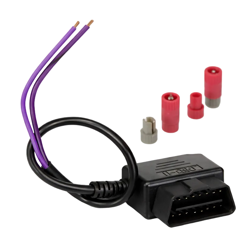 AMP OBD II module harness repair kit installed on PowerStep wiring