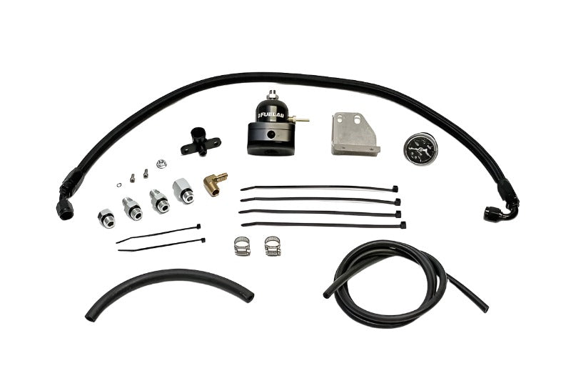 AMS Performance 08-15 Mitsubishi EVO X Fuel Pressure Regulator Kit - Black - Black Ops Auto Works