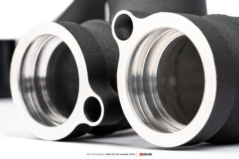 AMS Performance 15-18 BMW M3 / 15-20 BMW M4 w/ S55 3.0L Turbo Engine Charge Pipes - Black Ops Auto Works