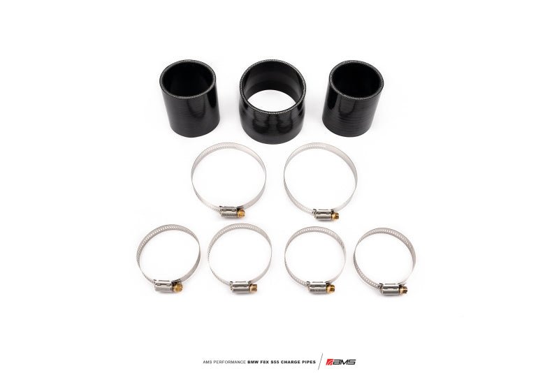 AMS Performance 15-18 BMW M3 / 15-20 BMW M4 w/ S55 3.0L Turbo Engine Charge Pipes - Black Ops Auto Works