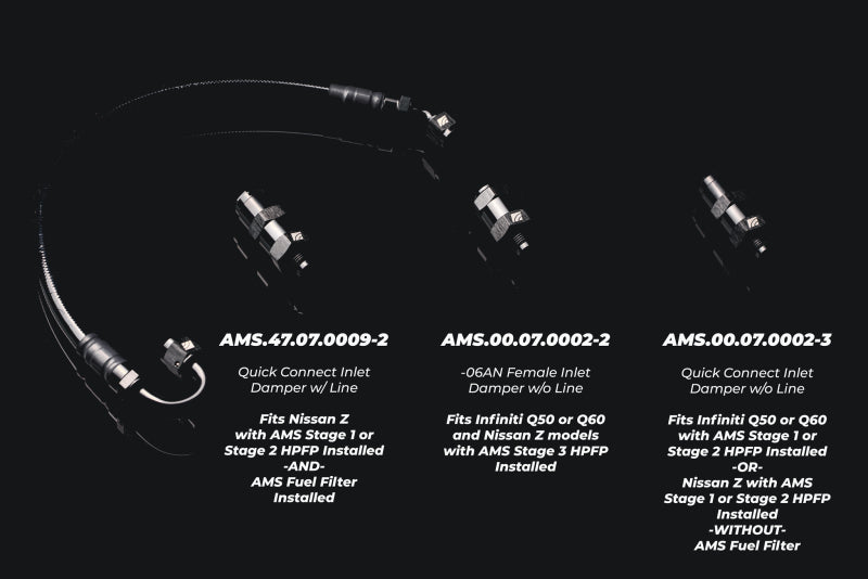AMS AMS.00.07.0002-2 -6AN Inline Fuel Pulsation Damper