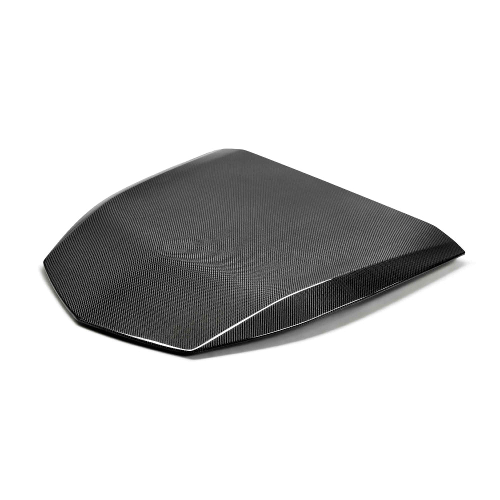 Anderson Composites matte carbon fiber hood insert 2-piece set