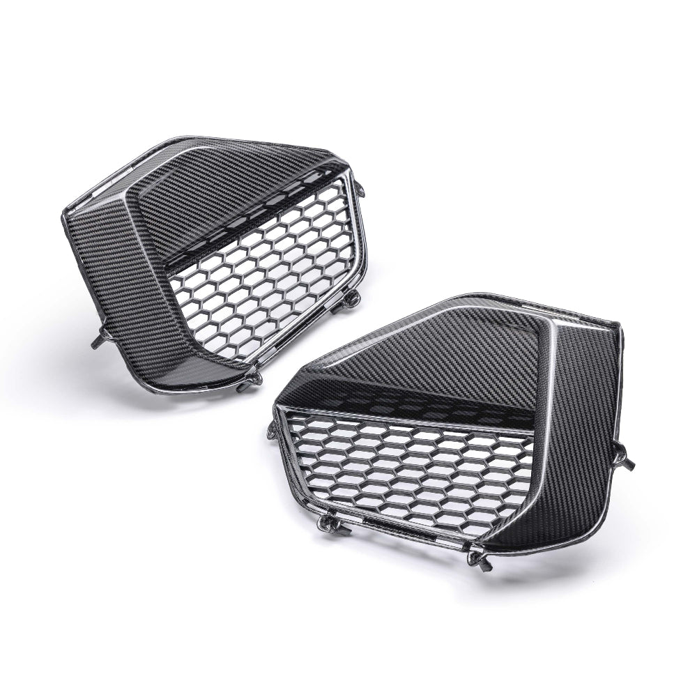 Anderson Composites 2024 Ford Mustang GT Carbon Fiber Front Bumper Inserts - Anderson Composites AC-FBI24FDMUGT