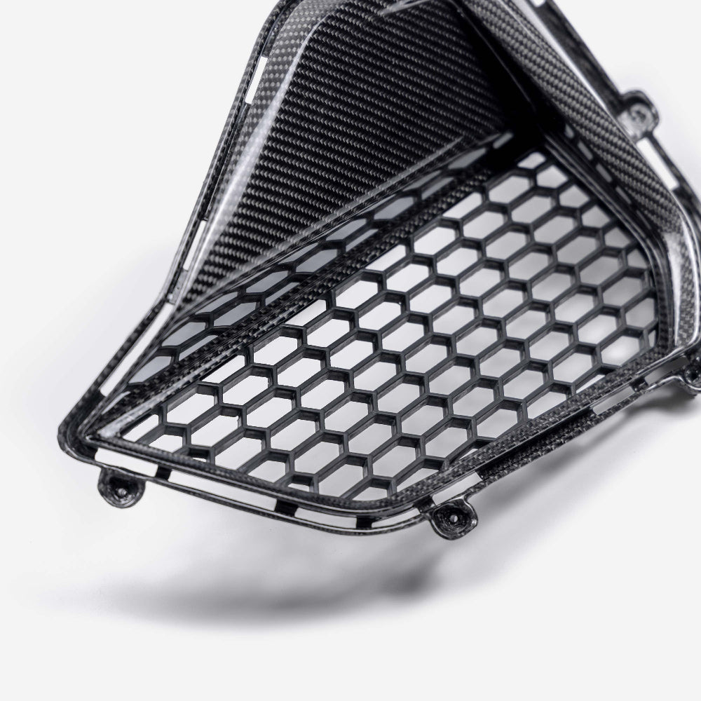 Anderson Composites 2024 Ford Mustang GT Carbon Fiber Front Bumper Inserts - Anderson Composites AC-FBI24FDMUGT