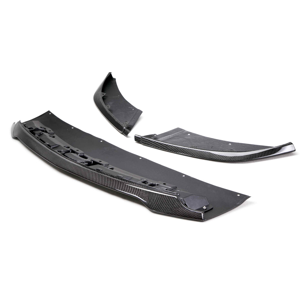 Anderson Composites 2015-2020 Ford Mustang Shelby GT350 Carbon Fiber Front Splitter (3 PC) - Anderson Composites AC-FL15MU350