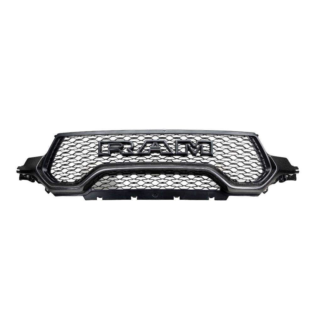 Anderson Composites 2021-2024 Dodge RAM TRX Carbon Fiber Front Grille - Lower Trim - Anderson Composites AC-GT21DGTRX-L