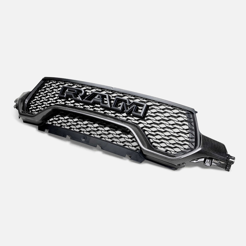 Anderson Composites 2021-2024 Dodge RAM TRX Carbon Fiber Front Grille - Lower Trim - Anderson Composites AC-GT21DGTRX-L