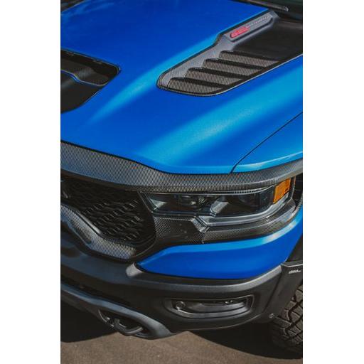 Anderson Composites 2021-2024 Dodge RAM TRX Carbon Fiber Front Grille Upper Trim - Anderson Composites AC-GT21DGTRX-U