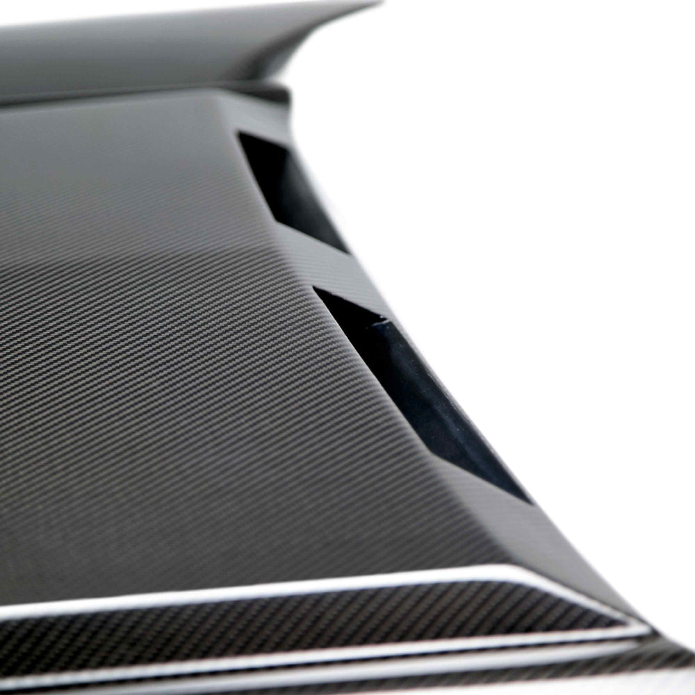 Anderson Composites Ram air double carbon fiber hood 2015-2017 Ford Mustang - Anderson Composites AC-HD15FDMU-AB-DS
