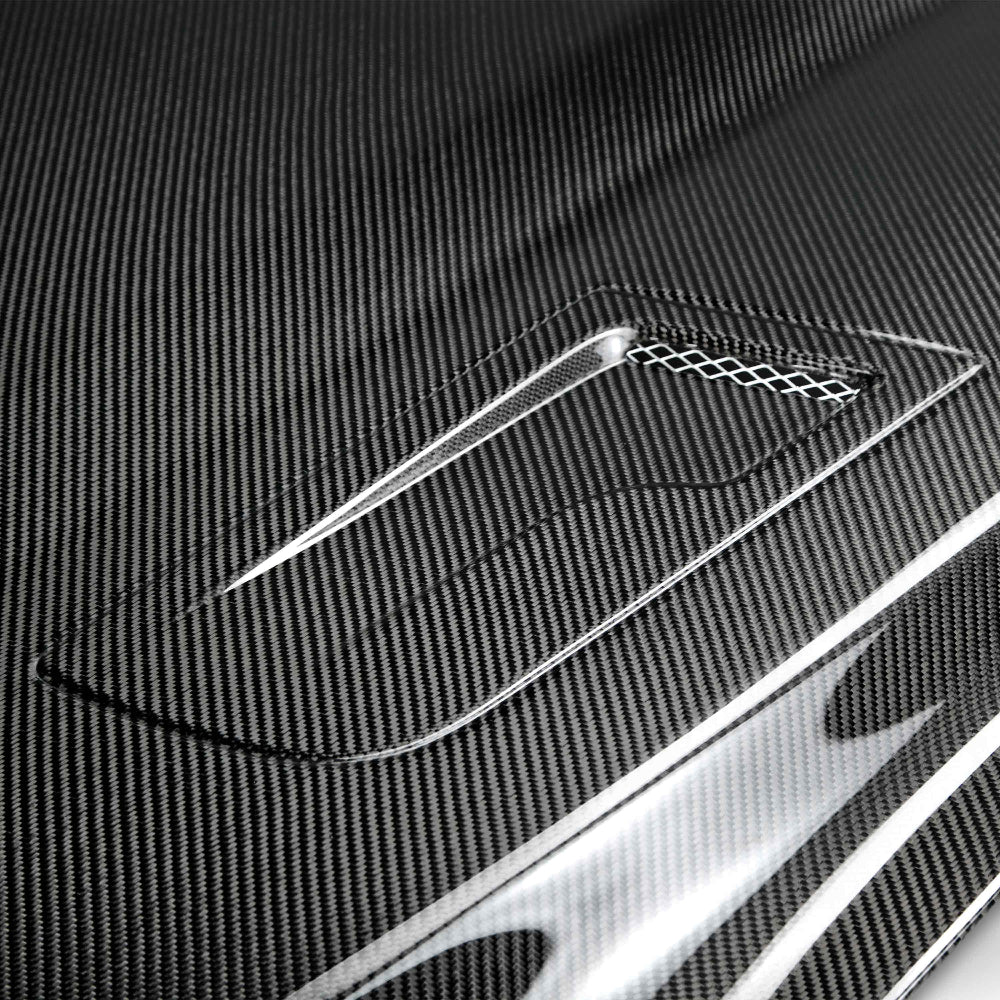 Anderson Composites 2015-2017 Ford Mustang Type-G Double Sided Hood - Anderson Composites AC-HD15FDMU-AT-DS