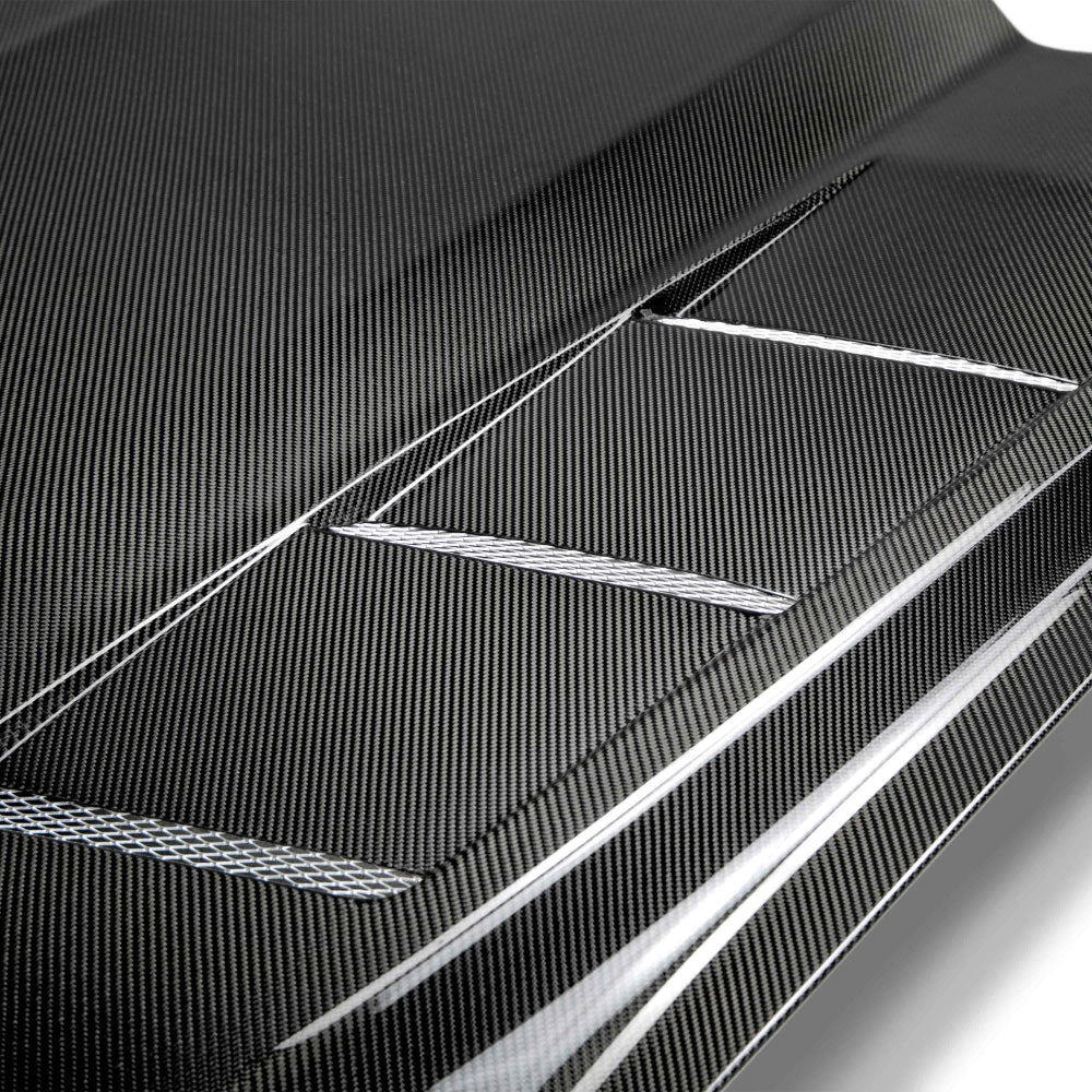 Anderson Composites 2015-2017 Ford Mustang (Excl. GT350/GT350R) Heat Extractor Double Sided Hood - Anderson Composites AC-HD1