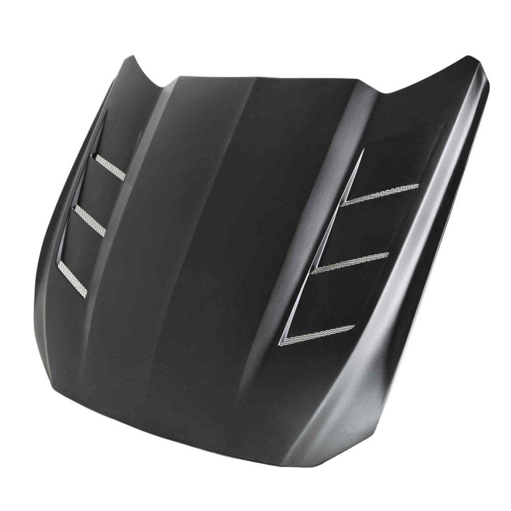 Anderson Composites 2015-2017 Ford Mustang (Excl. GT350/GT350R) Fiberglass Heat Extractor Hood - Anderson Composites AC-HD15F