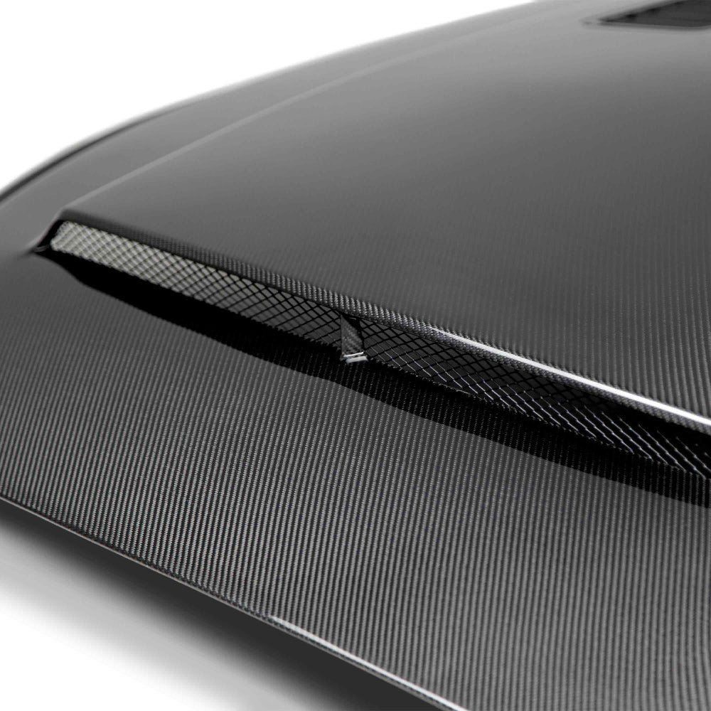 Anderson Composites Type-SN double carbon fiber hood 2015-2017 Ford Mustang - Anderson Composites AC-HD15FDMU-SN-DS