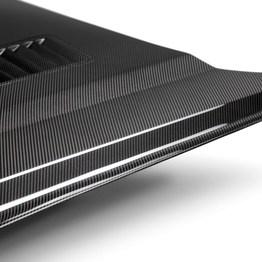 Anderson Composites Type-SN double carbon fiber hood 2015-2017 Ford Mustang - Anderson Composites AC-HD15FDMU-SN-DS