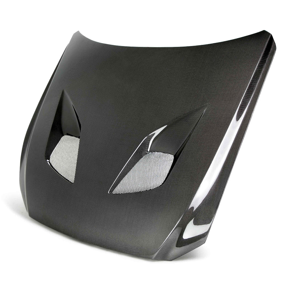 Anderson Composites Type-TT (FORD GT Style) double carbon hood 2015-2017 Ford Mustang - Anderson Composites AC-HD15FDMU-TT-DS