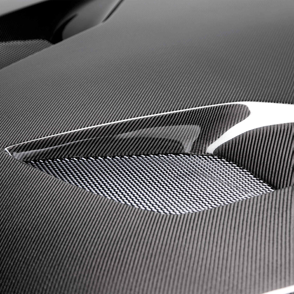 Anderson Composites Type-TT (FORD GT Style) double carbon hood 2015-2017 Ford Mustang - Anderson Composites AC-HD15FDMU-TT-DS