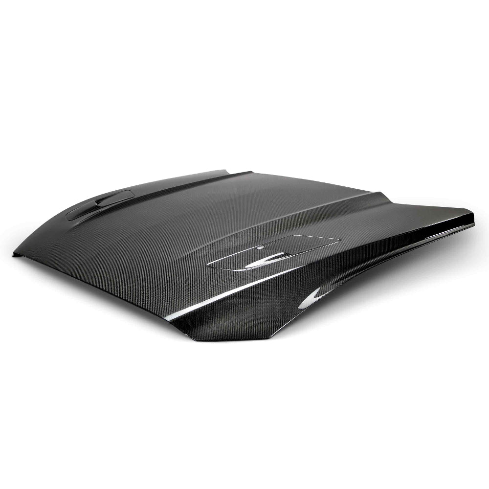 Anderson Composites 2015-2017 Ford Mustang Double Carbon Fiber Type-OE Style Hood - Anderson Composites AC-HD15FDMUGT-OE-DS