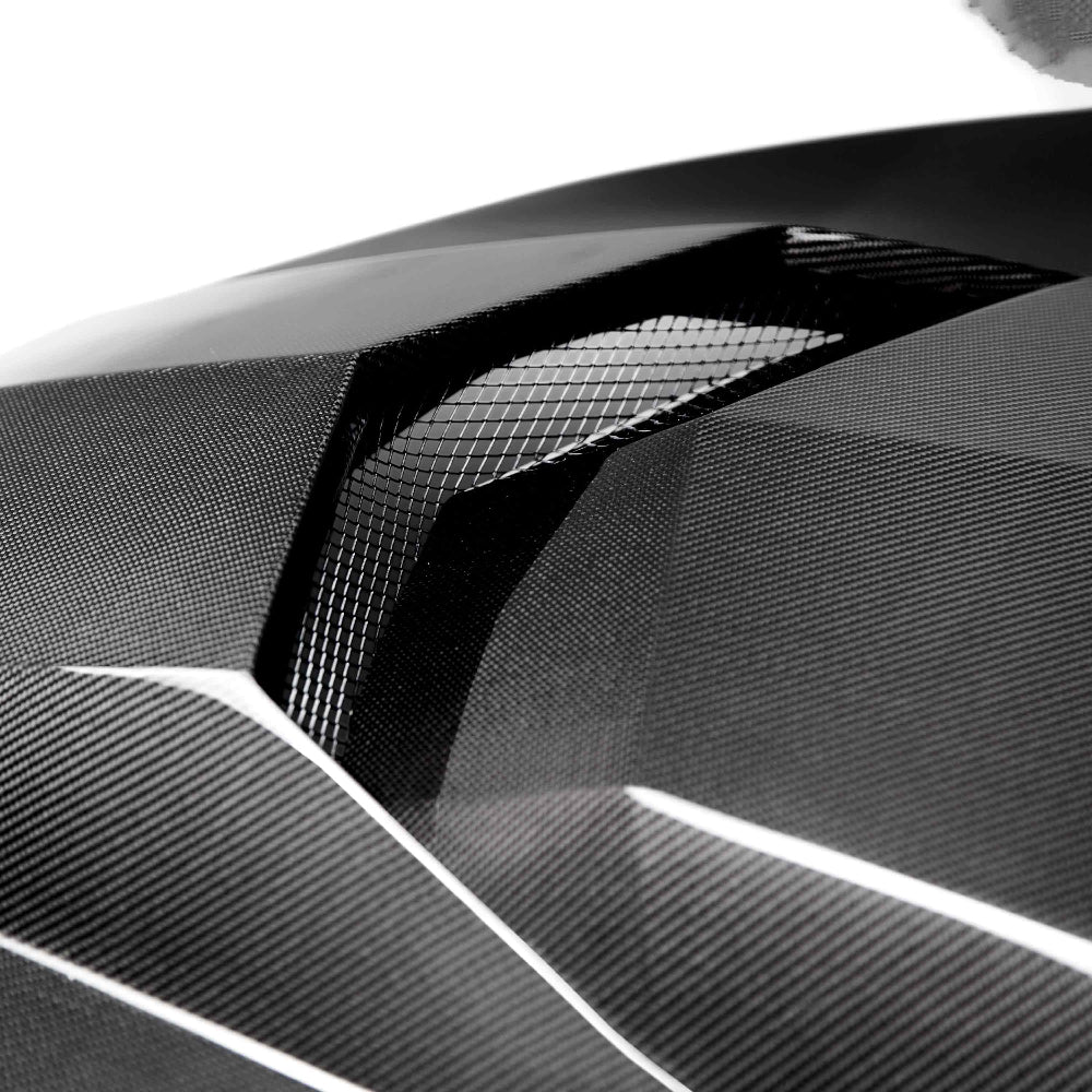 Anderson Composites 2016-2024 Type-AZ Camaro Double Sided Fiber Hood - Anderson Composites AC-HD16CHCAM-AZ-DS