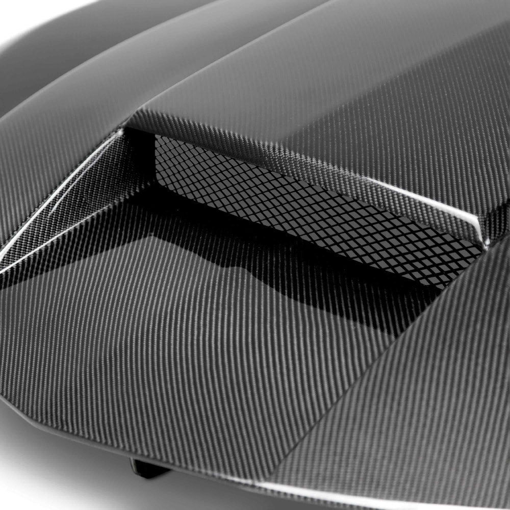 Anderson Composites 2016-2024 Chevy Camaro Carbon Fiber Double Sided Hood - Anderson Composites AC-HD16CHCAM-CP-DS
