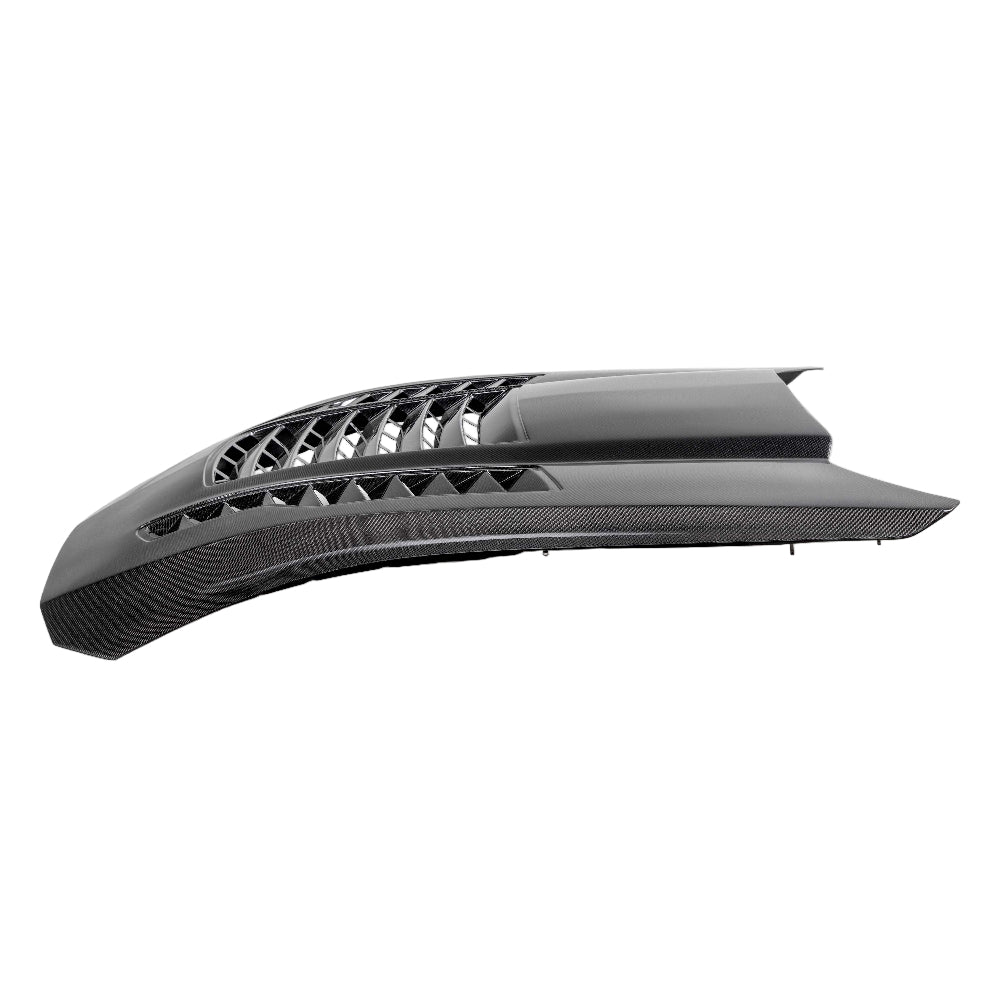 Anderson Composites 2024 Ford Mustang Type-GT4 Double-Sided Carbon Fiber Hood - Anderson Composites AC-HD24FDMU-GT4-DS