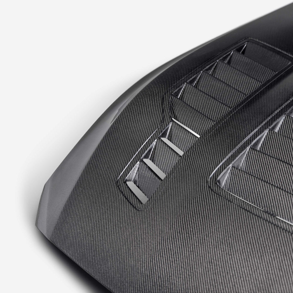 Anderson Composites 2024 Ford Mustang Type-GT4 Double-Sided Carbon Fiber Hood - Anderson Composites AC-HD24FDMU-GT4-DS