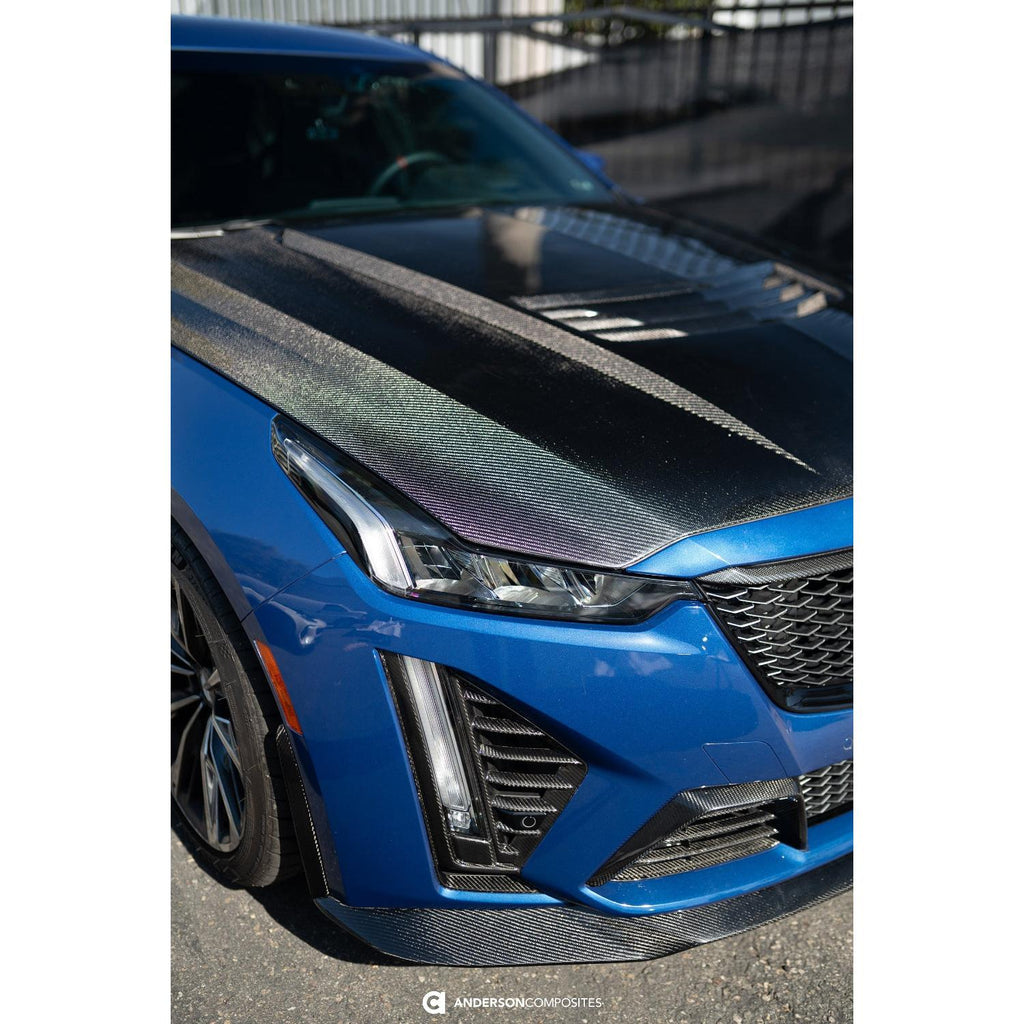Anderson Composites 2022-2024 Cadillac CT5 Black Wing Type-OE Carbon Fiber Side Grilles - Anderson Composites AC-SV22CT5BW