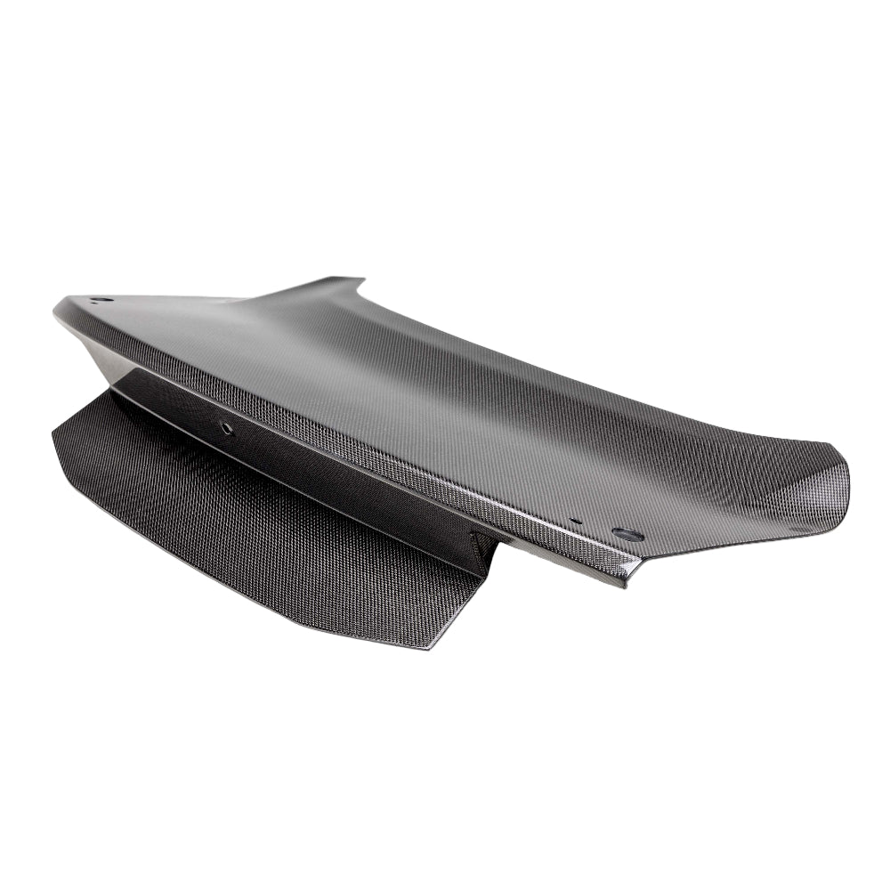 Anderson Composites Double sided carbon fiber 1-piece Trunk 2024 Ford Mustang w/ hole - Anderson Composites AC-TL24FDMU-AC-DS