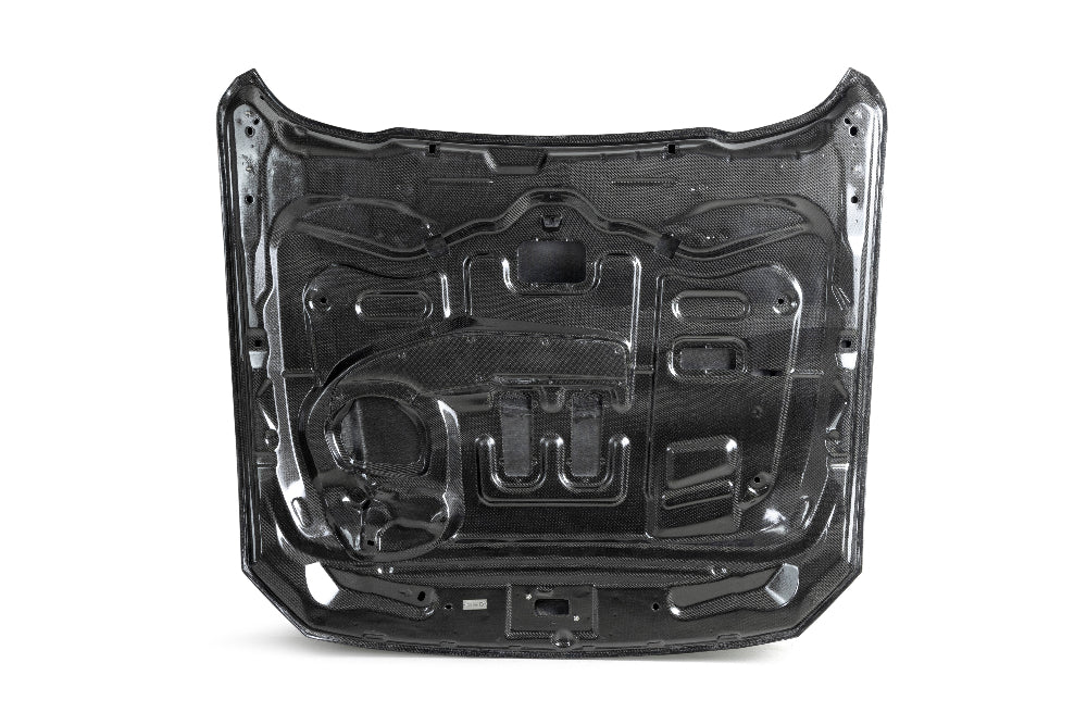 Underside carbon fiber skeleton structure of Type-SK hood