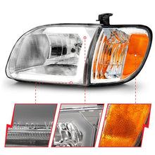 Load image into Gallery viewer, ANZO 00-04 Toyota Tundra (Reg/Acc Cab Only) Crystal Headlights w/Lgt Bar Chrome w/Corner Lights 2pc ANZO ANZ111580