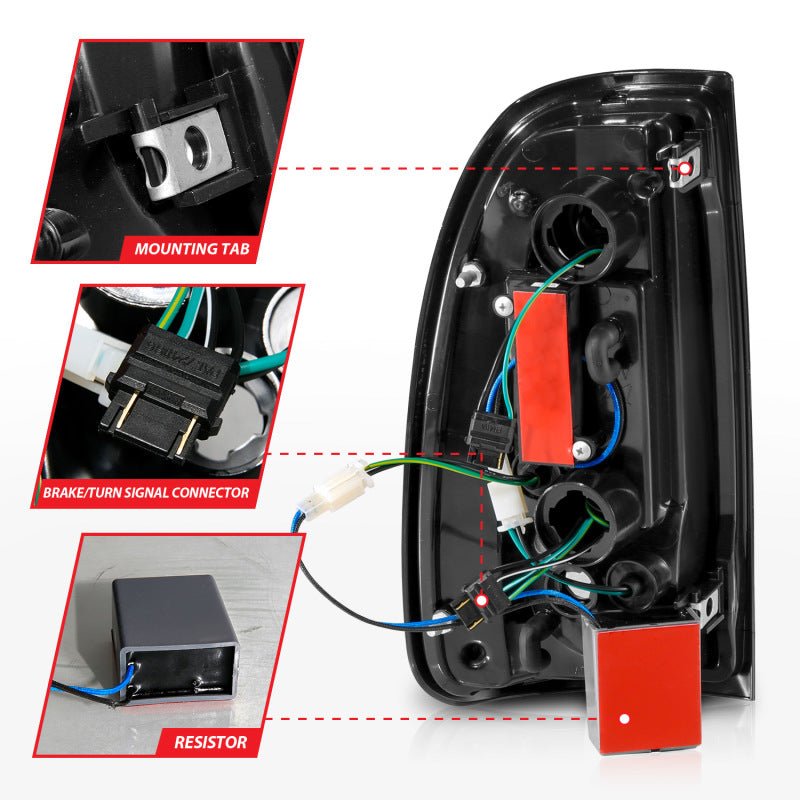 ANZO 00-06 Toyota Tundra LED Taillights w/ Light Bar Black Housing Clear Lens ANZO ANZ311411