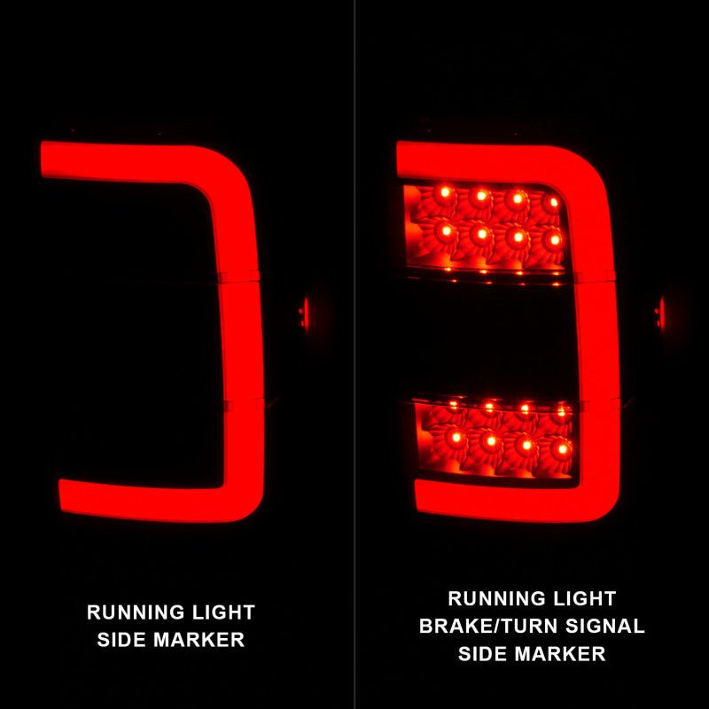 ANZO 01-11 Ford Ranger LED Taillights - Black Housing w/ Smoke Lens & Light Bar ANZO ANZ311391