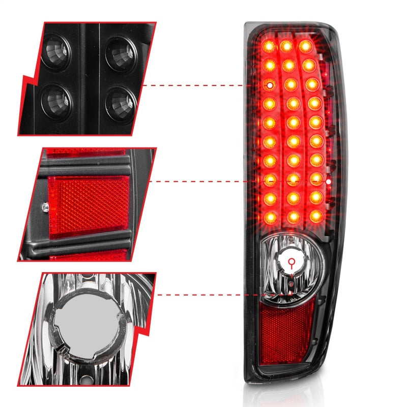 Anzo 04-10 Chevy Colorado LED Tailights G2 - Black ANZO ANZ311385