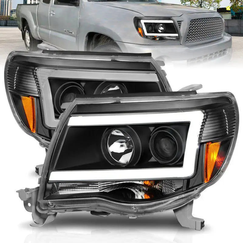 ANZO 05-09 Toyota Tacoma Projector Light Bar Style Headlights w/ C Light Bar ANZO ANZ111517