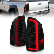 Load image into Gallery viewer, ANZO 05-15 Toyota Tacoma Full LED Tail Lights w/Light Bar Sequential Black Housing Smoke Lens ANZO ANZ311428