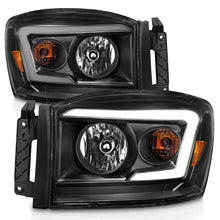 Load image into Gallery viewer, Anzo 06-09 Dodge RAM 1500/2500/3500 Headlights Black Housing/Clear Lens (w/ Light Bars) - Black Ops Auto Works