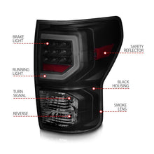 Load image into Gallery viewer, Anzo 07-11 Toyota Tundra Full LED Tailights Black Housing Smoke Lens G2 (w/C Light Bars) ANZO ANZ311387
