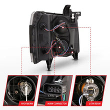 Load image into Gallery viewer, ANZO 07-13 Chevrolet Silverado 3500 Projector Headlights - Black Amber ANZO ANZ111480