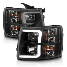 Load image into Gallery viewer, ANZO 07-13 Chevrolet Silverado 3500 Projector Headlights - Black Amber ANZO ANZ111480